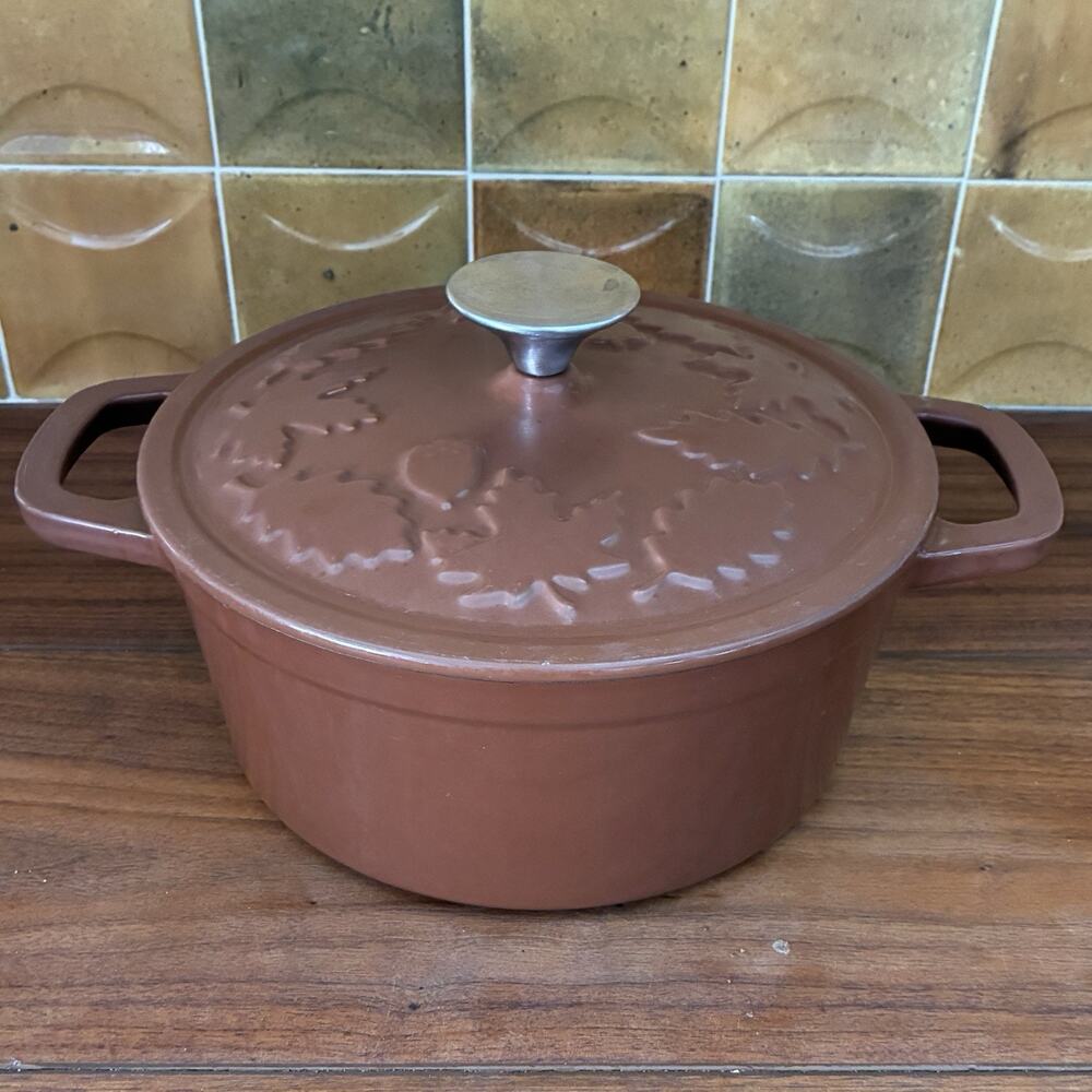 Smith Clark Ironworks Enameled Cast Iron Dutch Oven Brown 3QT/ 2.8L